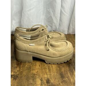 VTG 90s Y2K Mudd Leslie Suede Leather Chunky Platform Shoes Women’s Sz 7.5 Pumps